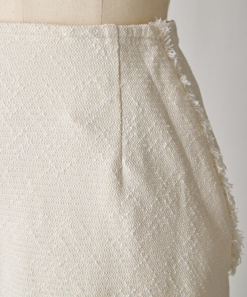 LIVETART（リヴェタート）の「ミックスツイードバイアススカート（スカート・レディース・ホワイト/ブラック・FREE）」の3枚目の写真