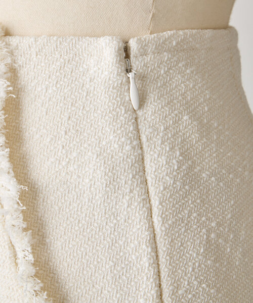 LIVETART（リヴェタート）の「ミックスツイードバイアススカート（スカート・レディース・ホワイト/ブラック・FREE）」の5枚目の写真