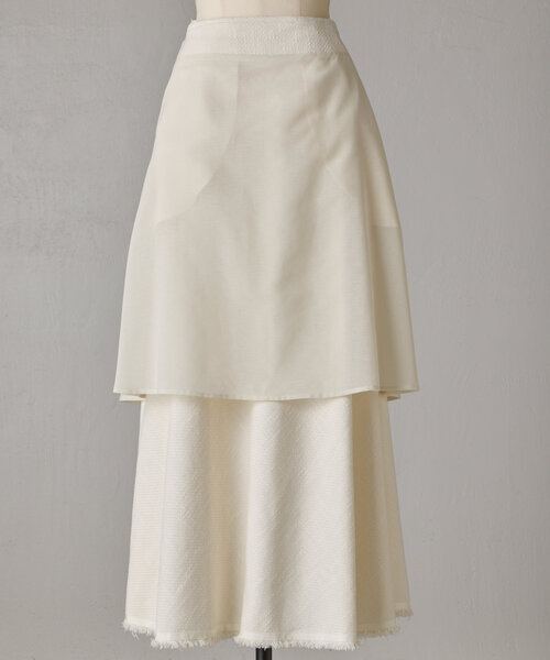 LIVETART（リヴェタート）の「ミックスツイードバイアススカート（スカート・レディース・ホワイト/ブラック・FREE）」の9枚目の写真