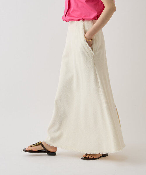 LIVETART（リヴェタート）の「ミックスツイードバイアススカート（スカート・レディース・ホワイト/ブラック・FREE）」の17枚目の写真