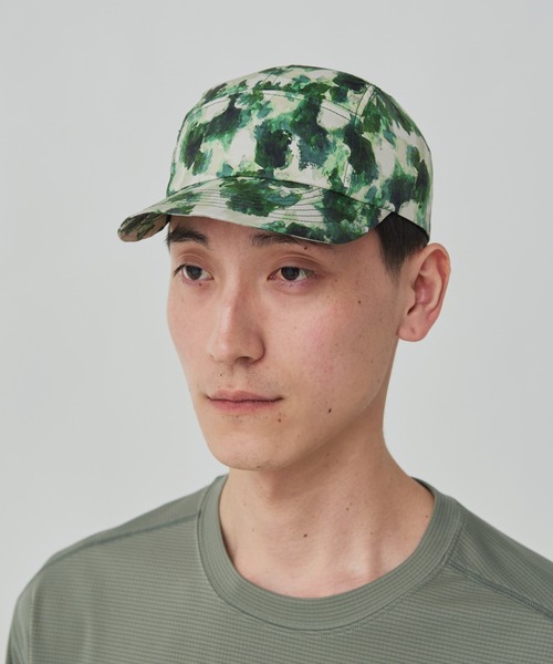 Snow Peak(スノーピーク)の「Snow Peak / Printed Breathable Quick Dry Cap キャップ 帽子(キャップ・メンズ・グレー/グリーン・1/2)」の2枚目の写真