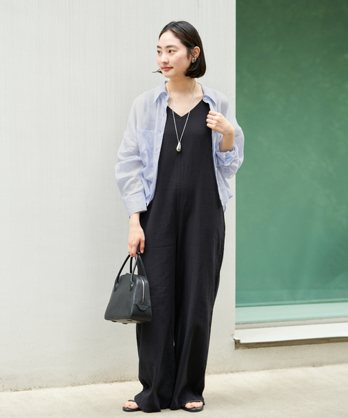 plage（プラージュ）の「RAMIE LYOCELL CROPPED シャツ（シャツ/ブラウス・レディース・ブラウン/サックスブルー/ホワイト/ピンク・FREE）」の22枚目の写真