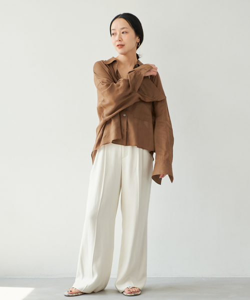 RAMIE LYOCELL CROPPED シャツ（シャツ/ブラウス）｜Plage