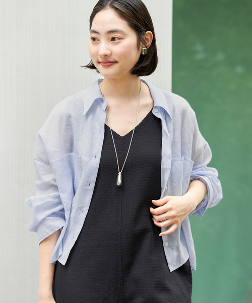 RAMIE LYOCELL CROPPED シャツ（シャツ/ブラウス）｜Plage
