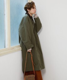 MACOBER(マコバー)フリークスストア M ステンカラーコート 黒 オーバー FREAK'S STORE（フリークスストア）の「【WEB限定】MACOBER