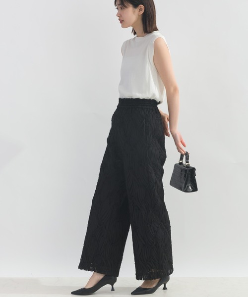 PICCIN（ピッチン）の「【セットアップ可能】コード刺繍イージーパンツ（その他パンツ・レディース・オフホワイト/ブラック・M/L）」の15枚目の写真