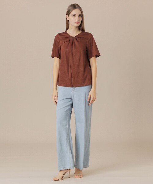 MACKINTOSH LONDON（マッキントッシュ ロンドン）の「シルケットリネンプルオーバー（Tシャツ/カットソー・レディース・オレンジ/ネイビー/ホワイト/ブラウン系その他4・38/40）」の7枚目の写真