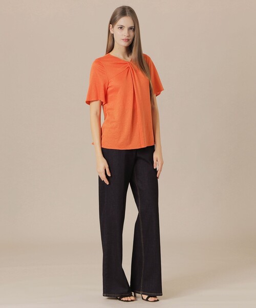 MACKINTOSH LONDON（マッキントッシュ ロンドン）の「シルケットリネンプルオーバー（Tシャツ/カットソー・レディース・オレンジ/ネイビー/ホワイト/ブラウン系その他4・38/40）」の6枚目の写真