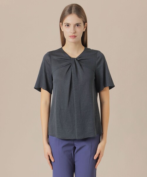 MACKINTOSH LONDON（マッキントッシュ ロンドン）の「シルケットリネンプルオーバー（Tシャツ/カットソー・レディース・オレンジ/ネイビー/ホワイト/ブラウン系その他4・38/40）」の5枚目の写真