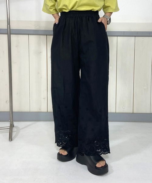 CRB（シーアールビー）の「スカラップレースペチパンツ（その他パンツ・レディース・ブラック/カーキ/オフホワイト/ブラウン・F）」の18枚目の写真