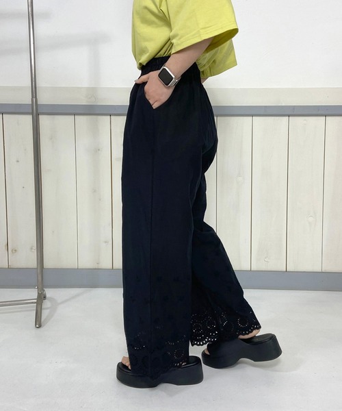 CRB（シーアールビー）の「スカラップレースペチパンツ（その他パンツ・レディース・ブラック/カーキ/オフホワイト/ブラウン・F）」の15枚目の写真