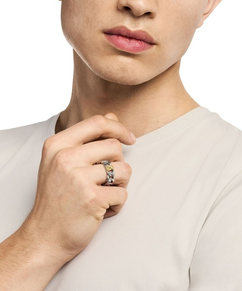 EMPORIO ARMANI（エンポリオアルマーニ）の「エンポリオ・アルマーニ アクセサリー メンズ 指輪 ツートーン EGS318504011.5（リング・メンズ・マルチ・US9/US10/US11）」の2枚目の写真