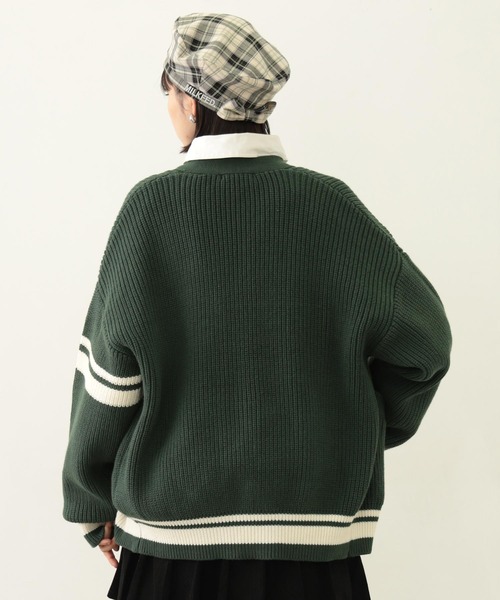 MILKFED.（ミルクフェド）の「COLLEGE CARDIGAN（カーディガン/ボレロ・レディース・アッシュ/グリーン/ネイビー・ONE SIZE）」の16枚目の写真
