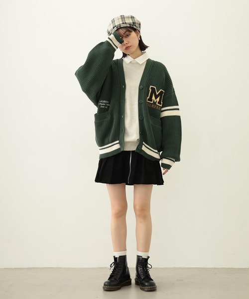 MILKFED.（ミルクフェド）の「COLLEGE CARDIGAN（カーディガン/ボレロ・レディース・アッシュ/グリーン/ネイビー・ONE SIZE）」の18枚目の写真