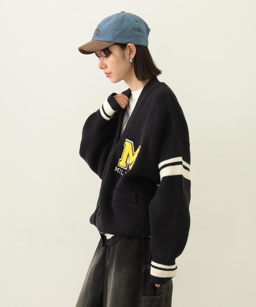 MILKFED.（ミルクフェド）の「COLLEGE CARDIGAN（カーディガン/ボレロ・レディース・アッシュ/グリーン/ネイビー・ONE SIZE）」の22枚目の写真