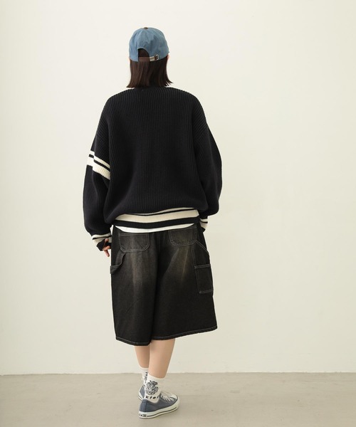 ミルクフェド　MILKFED.　カーディガン　ハート　ブラック HEART ELBOW CARDIGAN（カーディガン/ボレロ）｜MILKFED