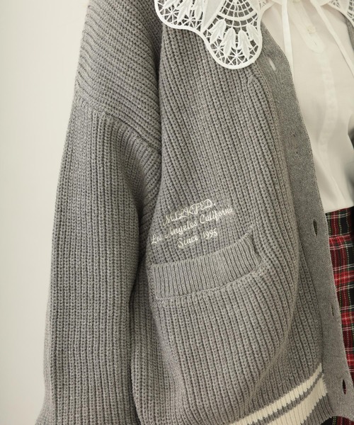 MILKFED.（ミルクフェド）の「COLLEGE CARDIGAN（カーディガン/ボレロ・レディース・アッシュ/グリーン/ネイビー・ONE SIZE）」の5枚目の写真