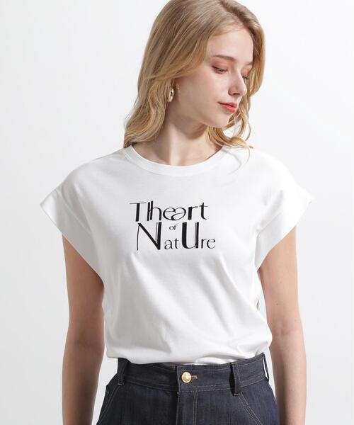 PINKY&DIANNE(ピンキーアンドダイアン)の「◆"The art of Nature"Tシャツ(Tシャツ/カットソー・レディース・ホワイト/グレー・38)」の1枚目の写真