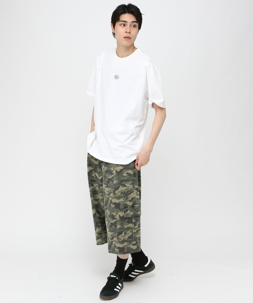 3.3 Field Trip (3.3フィールドトリップ)の「3.3 Field Trip/メタルスタッズ半袖T(Tシャツ/カットソー・メンズ・ホワイト/ブラウン/ブラック・LARGE/MEDIUM)」の5枚目の写真