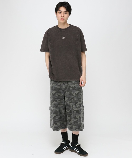 3.3 Field Trip (3.3フィールドトリップ)の「3.3 Field Trip/メタルスタッズ半袖T(Tシャツ/カットソー・メンズ・ホワイト/ブラウン/ブラック・LARGE/MEDIUM)」の9枚目の写真