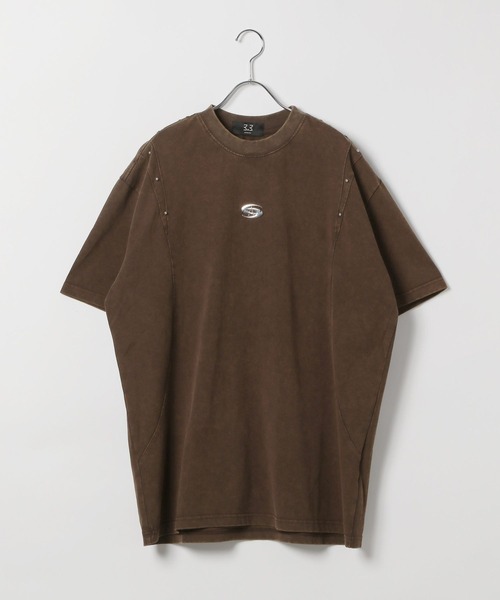 3.3 Field Trip (3.3フィールドトリップ)の「3.3 Field Trip/メタルスタッズ半袖T(Tシャツ/カットソー・メンズ・ホワイト/ブラウン/ブラック・LARGE/MEDIUM)」の20枚目の写真