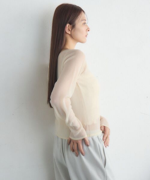 RETRO GIRL（レトロガール）の「ラメシアーNTカーデ（カーディガン/ボレロ・レディース・ライトグレー/ピンク/ナチュラル・FREE）」の19枚目の写真