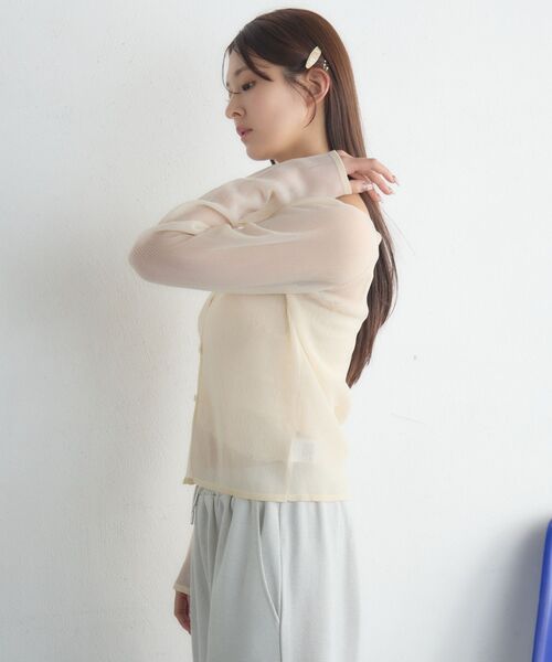 RETRO GIRL（レトロガール）の「ラメシアーNTカーデ（カーディガン/ボレロ・レディース・ライトグレー/ピンク/ナチュラル・FREE）」の18枚目の写真