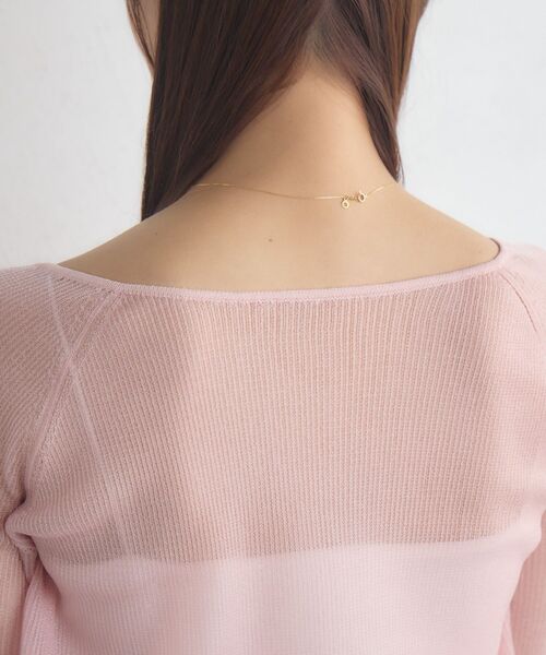 RETRO GIRL（レトロガール）の「ラメシアーNTカーデ（カーディガン/ボレロ・レディース・ライトグレー/ピンク/ナチュラル・FREE）」の4枚目の写真