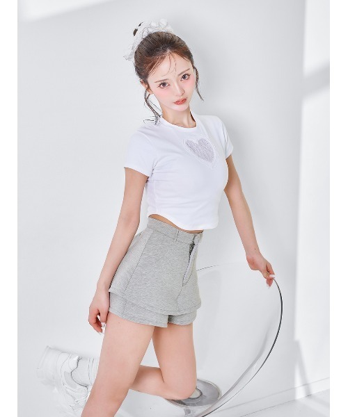 Darich ダーリッチ レースチョーカーコンパクトTシャツ グレー レースチョーカーコンパクトTシャツ – Darich (ダーリッチ)