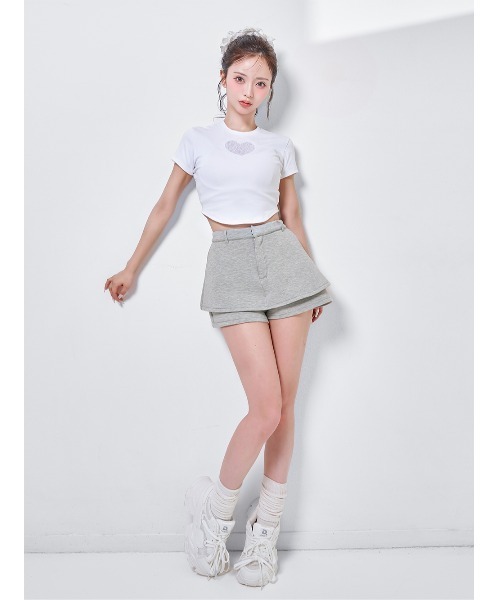 tシャツ ハートレースコンパクトTシャツ レディース Darich tシャツ ハートレースコンパクトTシャツ レディース
