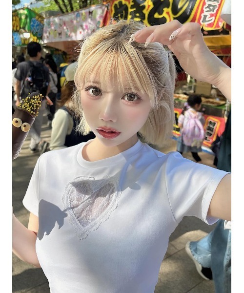 ハートレースコンパクトTシャツ – Darich (ダーリッチ)