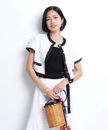 ジャスグリッティー　トップス　ホワイト　ビスチェ　新品未使用　タグ付き セール】FRONT ZIP TIDY BUSTIER フロント ジップ タイディ