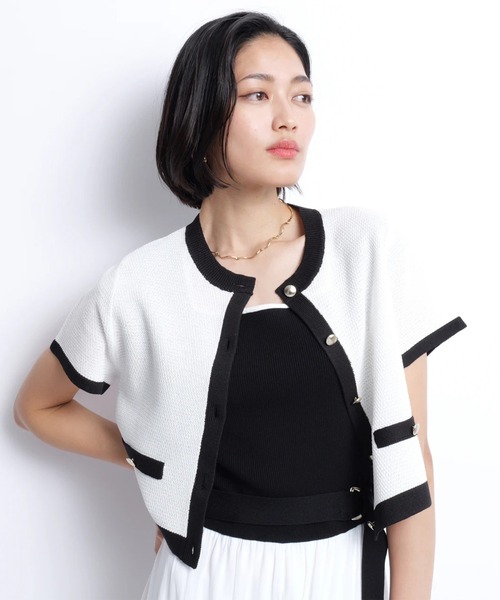 JUSGLITTY（ジャスグリッティー）の「シャイニー配色ジャケット