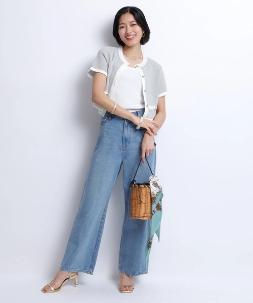 JUSGLITTY（ジャスグリッティー）の「シャイニー配色ジャケットカーデ