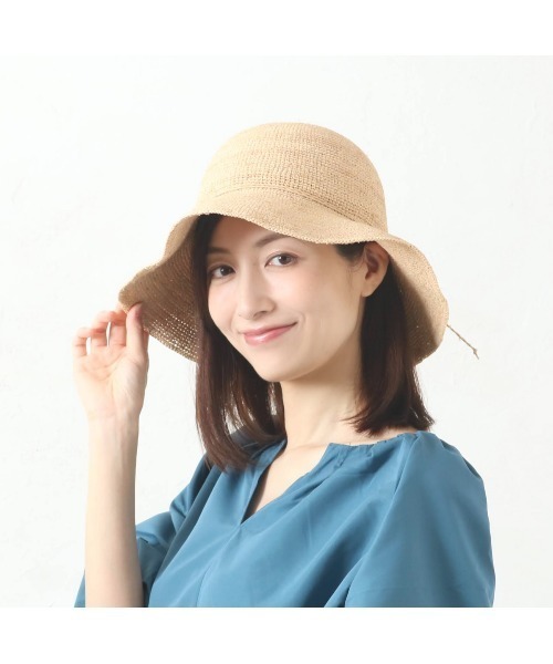 salle de bal（サルデバル）の「【 polka polka / ポルカポルカ 】 ラフィアハット　SDI（ハット・レディース・ベージュ/ベージュ系その他・FREE）」の2枚目の写真