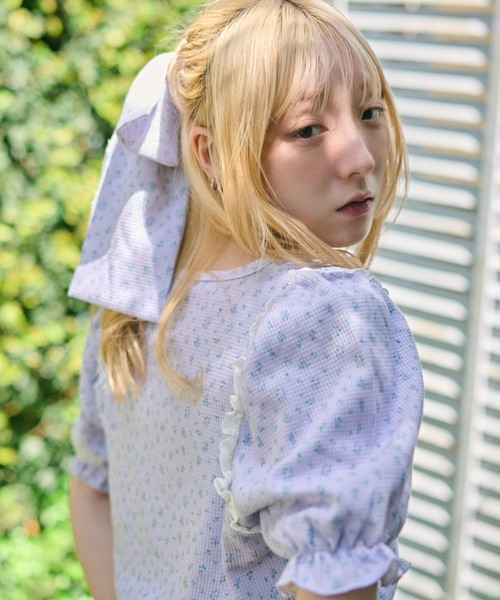 kutir(クティール)の「【クティールとレトロ】アソートキャンディパフプルオーバー / Tシャツ(Tシャツ/カットソー・レディース・ホワイト系その他/オフホワイト/ブルー/ベージュ/パープル・FREE)」の5枚目の写真