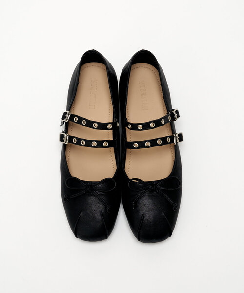 CIAOPANIC（チャオパニック）の「ダブルストラップリボンパンプス（パンプス・レディース・ブラウン/ブラック・37/38/39/36）」の6枚目の写真