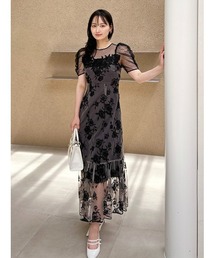 SNIDEL（スナイデル）の「エンブロイダリーチュールドレス（ワンピース）」