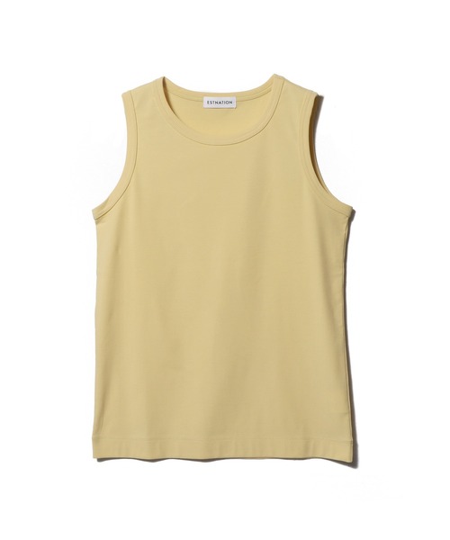 ESTNATION（エストネーション）の「ESTNATION / コンパクト フライス ノースリーブ カットソー（Tシャツ/カットソー・レディース・ブラック/ブラウン/ホワイト/イエロー・FREE）」の10枚目の写真