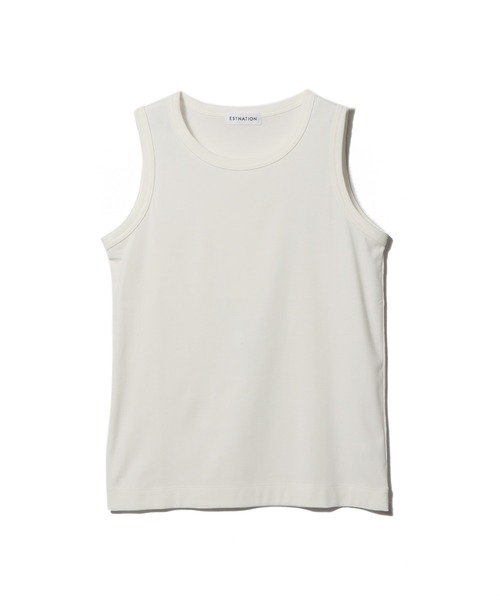 ESTNATION（エストネーション）の「ESTNATION / コンパクト フライス ノースリーブ カットソー（Tシャツ/カットソー・レディース・ブラック/ブラウン/ホワイト/イエロー・FREE）」の13枚目の写真