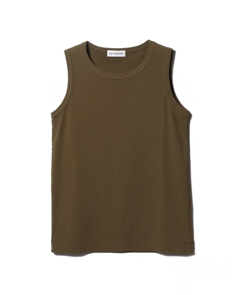 ESTNATION（エストネーション）の「ESTNATION / コンパクト フライス ノースリーブ カットソー（Tシャツ/カットソー・レディース・ブラック/ブラウン/ホワイト/イエロー・FREE）」の15枚目の写真