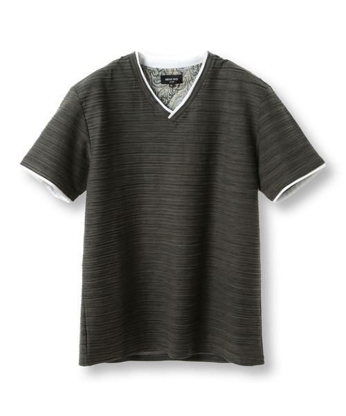 MEN'S BIGI（メンズビギ）の「スラブタック天竺素材Tシャツ＜吸水速乾＞（Tシャツ/カットソー・メンズ・グリーン/ブルー/ネイビー・03/02/01/04）」の2枚目の写真
