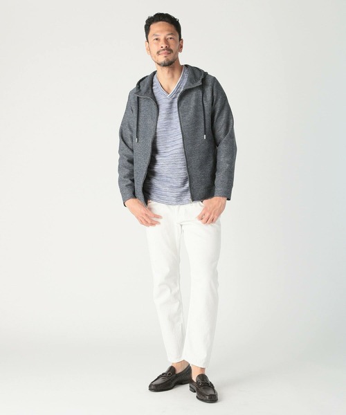 MEN'S BIGI（メンズビギ）の「スラブタック天竺素材Tシャツ＜吸水速乾＞（Tシャツ/カットソー・メンズ・グリーン/ブルー/ネイビー・03/02/01/04）」の10枚目の写真