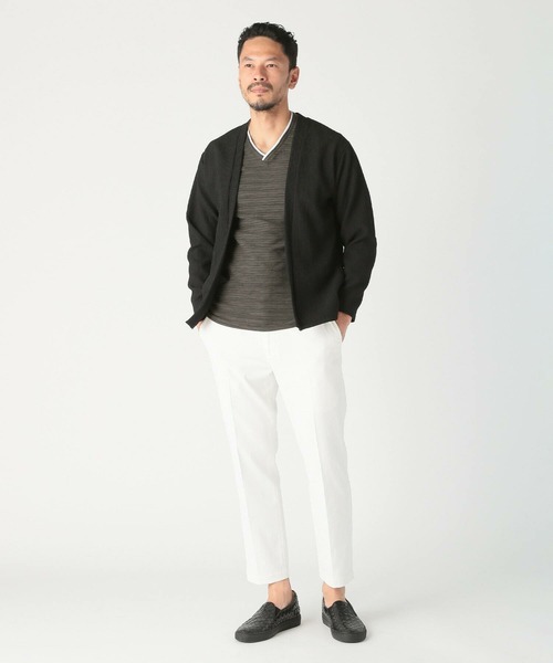 MEN'S BIGI（メンズビギ）の「スラブタック天竺素材Tシャツ＜吸水速乾＞（Tシャツ/カットソー・メンズ・グリーン/ブルー/ネイビー・03/02/01/04）」の13枚目の写真