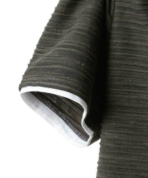 MEN'S BIGI（メンズビギ）の「スラブタック天竺素材Tシャツ＜吸水速乾＞（Tシャツ/カットソー・メンズ・グリーン/ブルー/ネイビー・03/02/01/04）」の15枚目の写真