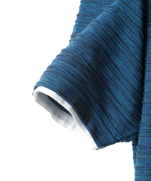 MEN'S BIGI（メンズビギ）の「スラブタック天竺素材Tシャツ＜吸水速乾＞（Tシャツ/カットソー・メンズ・グリーン/ブルー/ネイビー・03/02/01/04）」の21枚目の写真