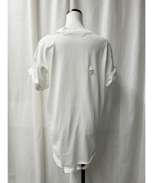 PROVOKE （プロヴォーク）の「DAMAGE TSHIRT（Tシャツ/カットソー・レディース・オフホワイト・FREE）」の4枚目の写真