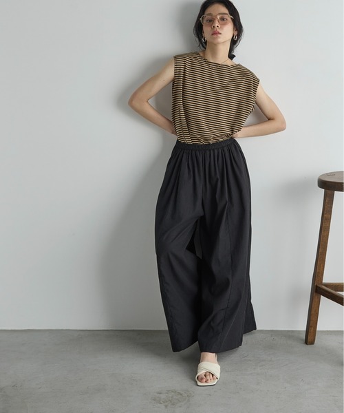 セール】シュシュセットリネンMIXワイドフレアパンツ（その他