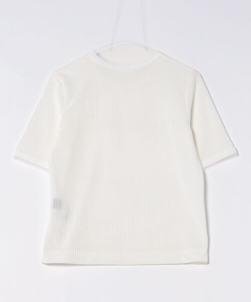 ketty(ケティ)の「ミニドビーベロアTシャツ≪手洗い可能≫(Tシャツ/カットソー・レディース・オレンジ/ブルー/オフホワイト・M)」の4枚目の写真