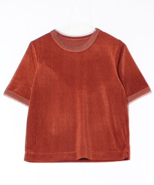 ketty(ケティ)の「ミニドビーベロアTシャツ≪手洗い可能≫(Tシャツ/カットソー・レディース・オレンジ/ブルー/オフホワイト・M)」の18枚目の写真